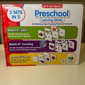 Let's Get Ready! Preschool Learning Library - Educational Puzzle Set